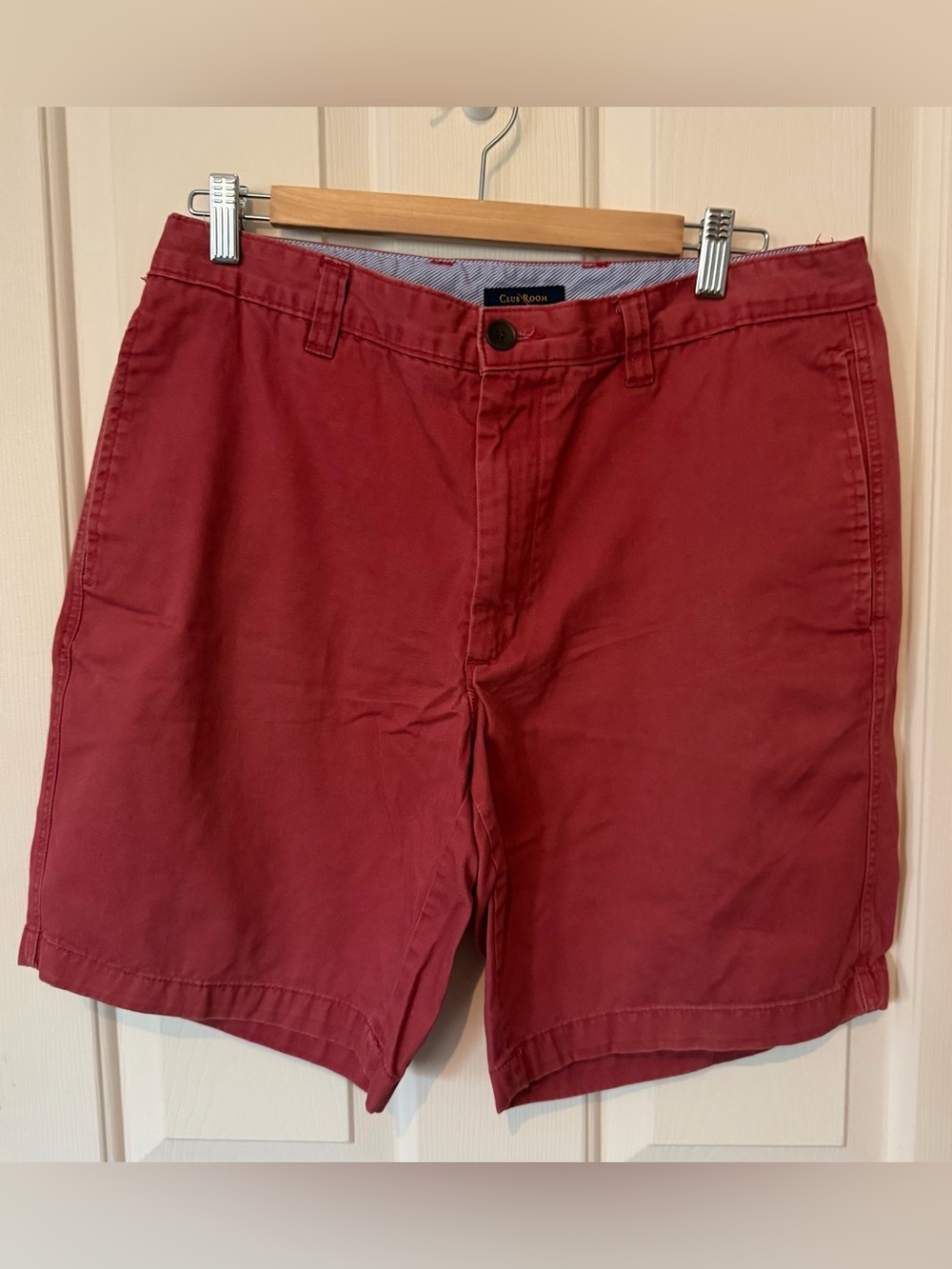 Club Room Brick Red Flat Front Men's Shorts